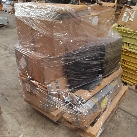 PALLET OF ASSORTED HOUSEHOLD GOODS AND PRODUCTS TO INCLUDE - PORTABLE GAS BBQ, PARASOL, 4PC COVERS