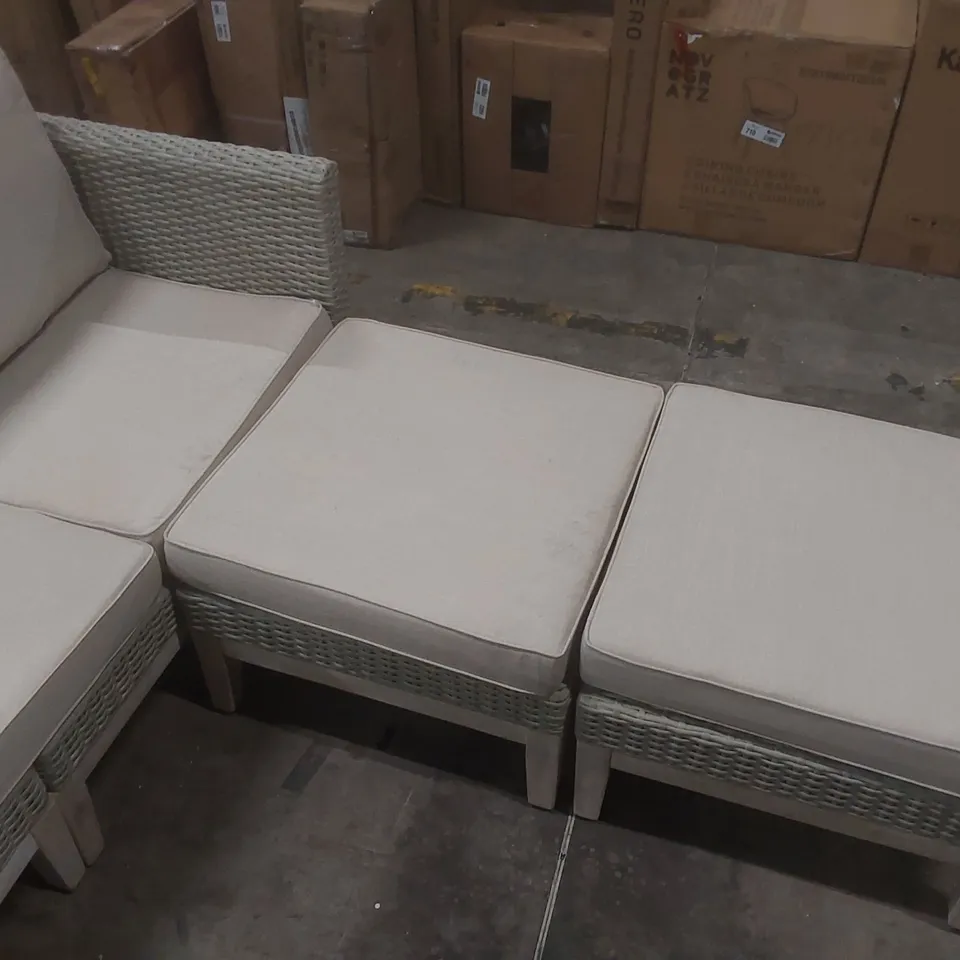 DESIGNER OUTDOOR SEATING GROUP WITH CUSHIONS