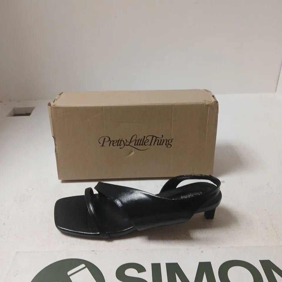 PRETTYLITTLETHING BLACK STRAPPY SANDALS – WOMEN'S FOOTWEAR - UK 6
