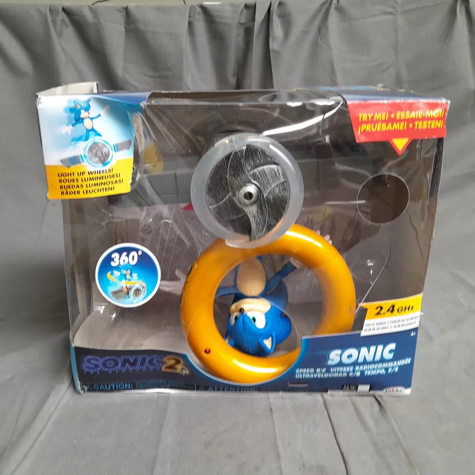 BOXED SONIC 2 MOVIE SONIC SPEED RC TOY RRP £49.99