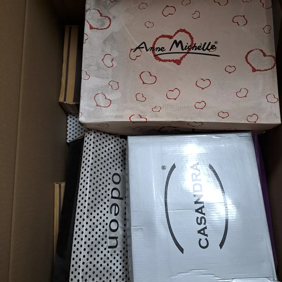 APPROXIMATELY 12 PAIRS OF BOXED SHOES TO INCLUDE BOOTS, TRAINERS, AND SANDALS ETC. 