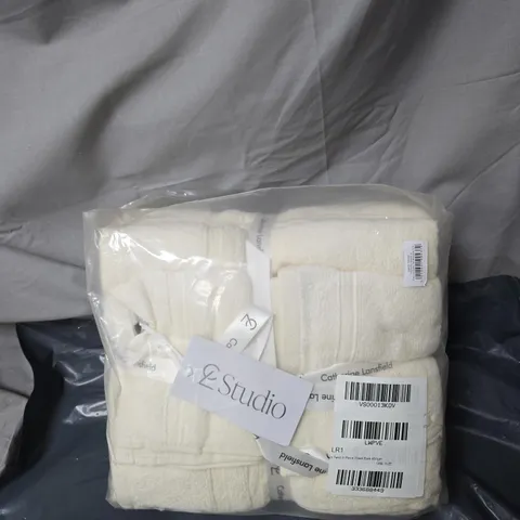 CATHERINE LANSFIELD 6-PIECE ZERO TWIST TOWEL BALE CREAM