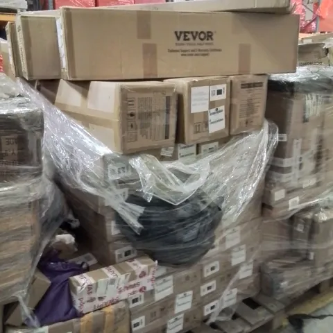 PALLET OF ASSORTED HOUSEHOLD GOODS AND PRODUCTS TO INCLUDE;E DRILL ICE,PUFFER JACKET,FLOATING SHELVES 