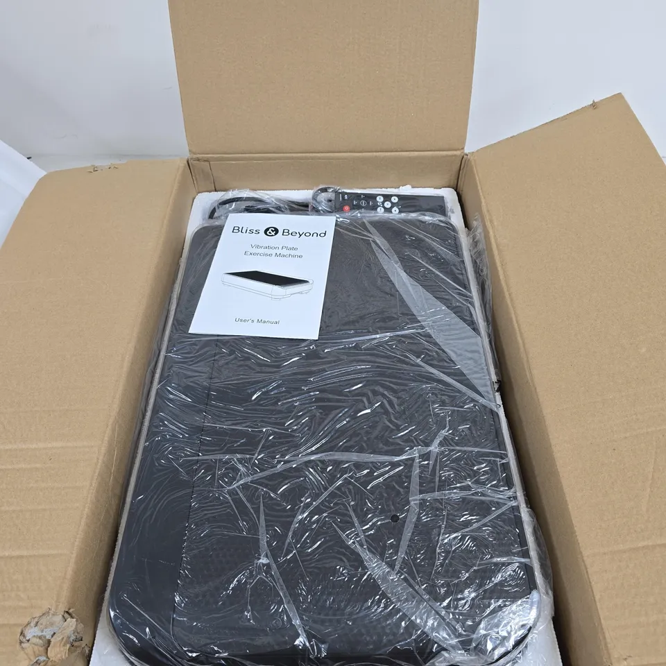 BLISS AND BEYOND VIBRATION PLATE EXERCISE MACHINE BOXED WITH MANUAL