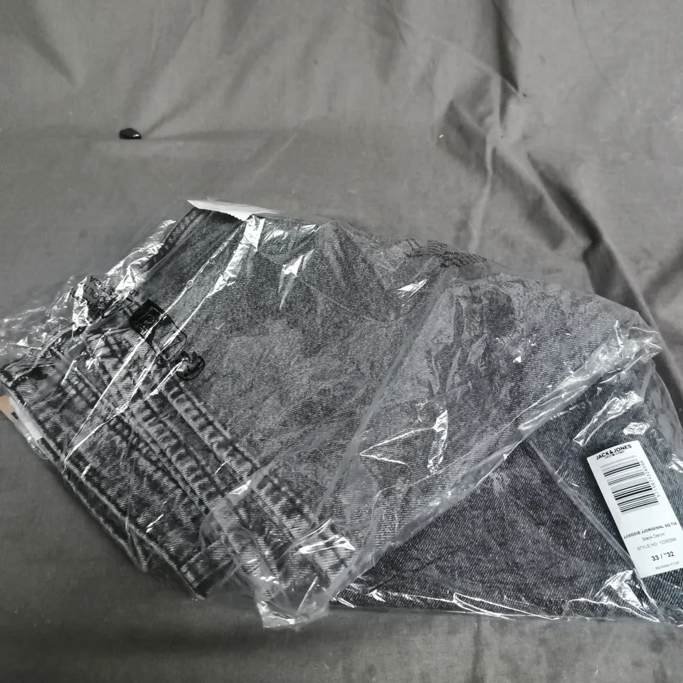 JACK & JONES BLACK DENIM JEANS – UK 33 X 32
