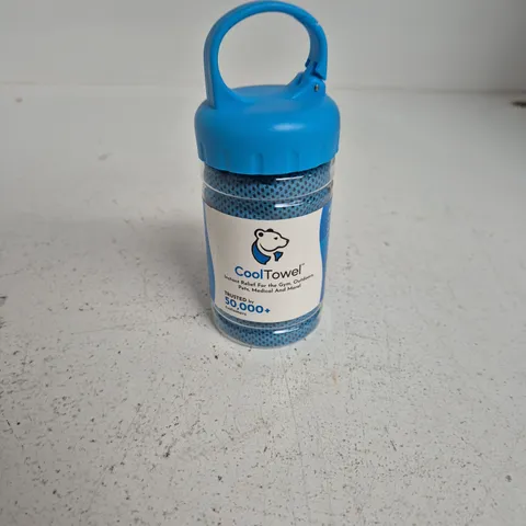 COOLTOWEL COOLING TOWEL BOTTLE - BLUE, GYM & OUTDOOR ACCESSORY