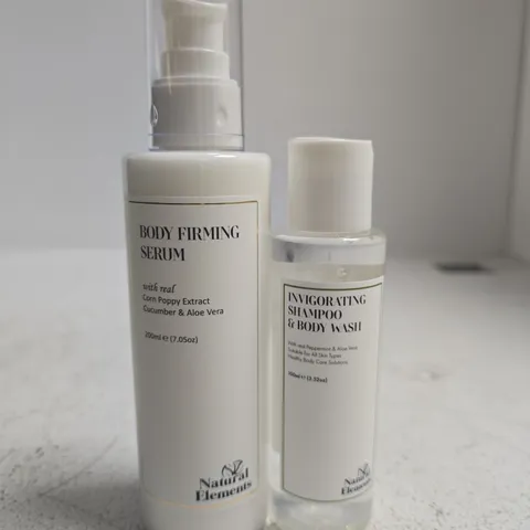 NATURAL ELEMENTS BODY FIRMING SERUM (200ML) + INVIGORATING SHAMPOO & BODY WASH (100ML)