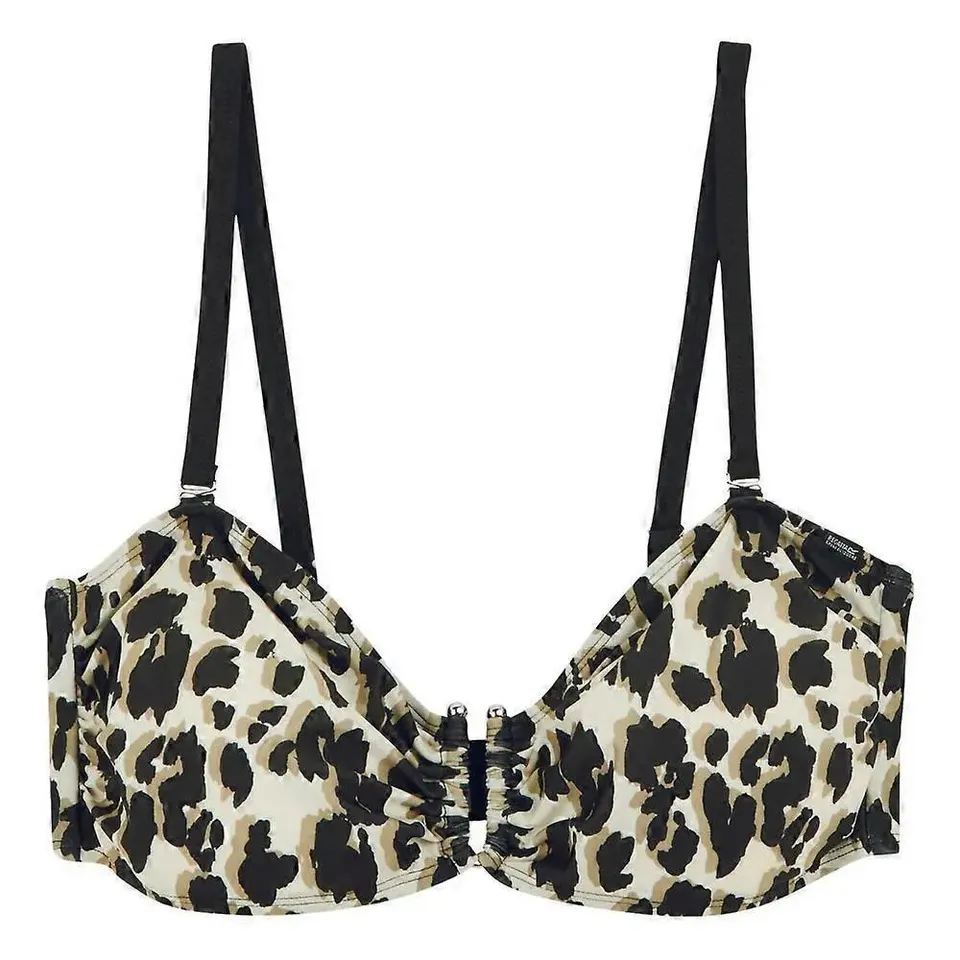 BRAND NEW REGATTA ACEANA BIKINI TOP III IN NATURAL LEOPARD PRINT SIZE UK 18
