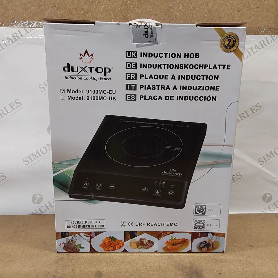 BRAND NEW BOXED DUXTOP INDUCTION HOB 9100MC 2100W COOKTOP (1 BOX)