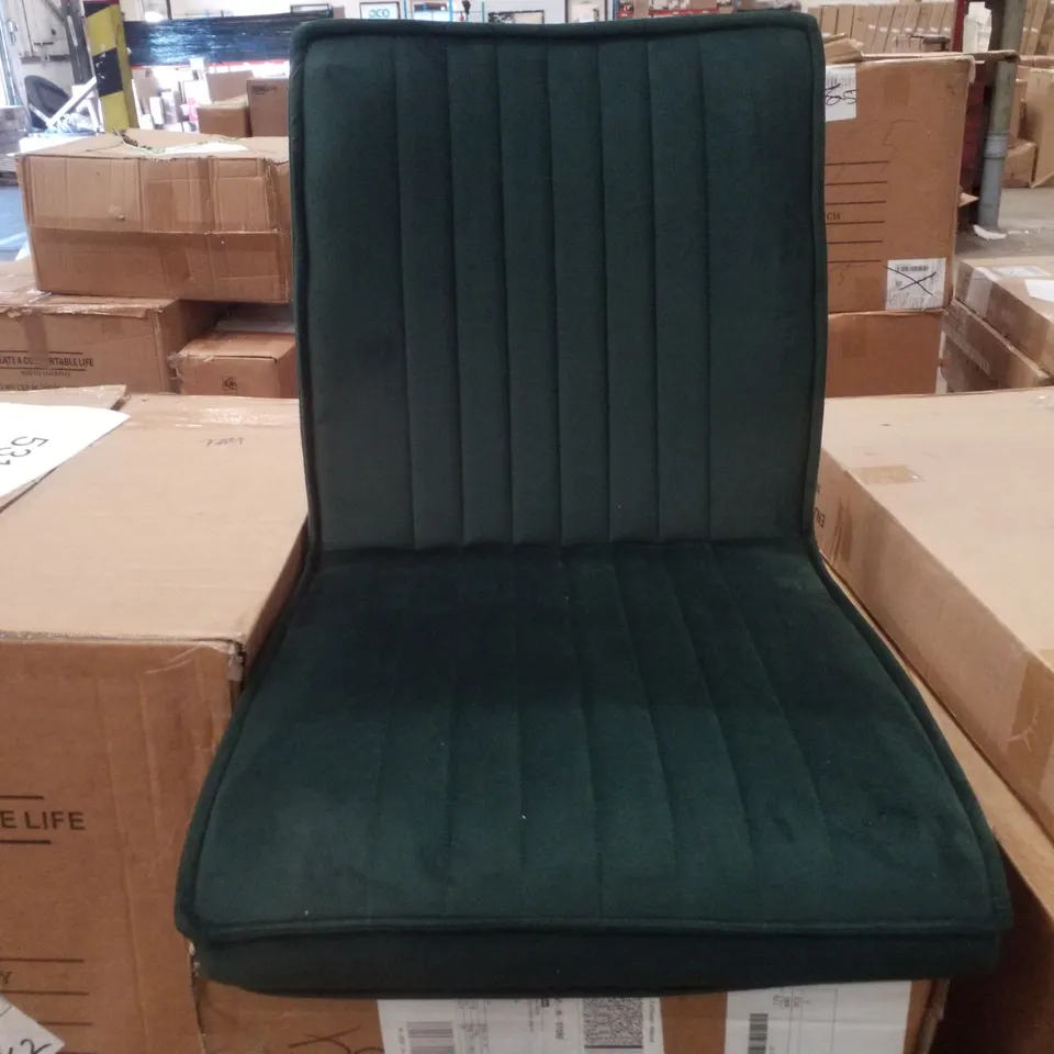 BOXED SET OF 2 HAVVA VELVET DINING CHAIRS - GREEN