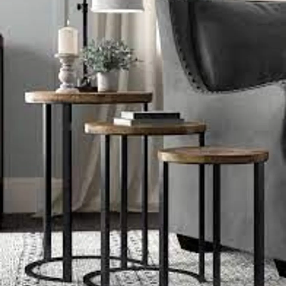 BOXED ARMORY 3 PIECE NEST OF TABLES 