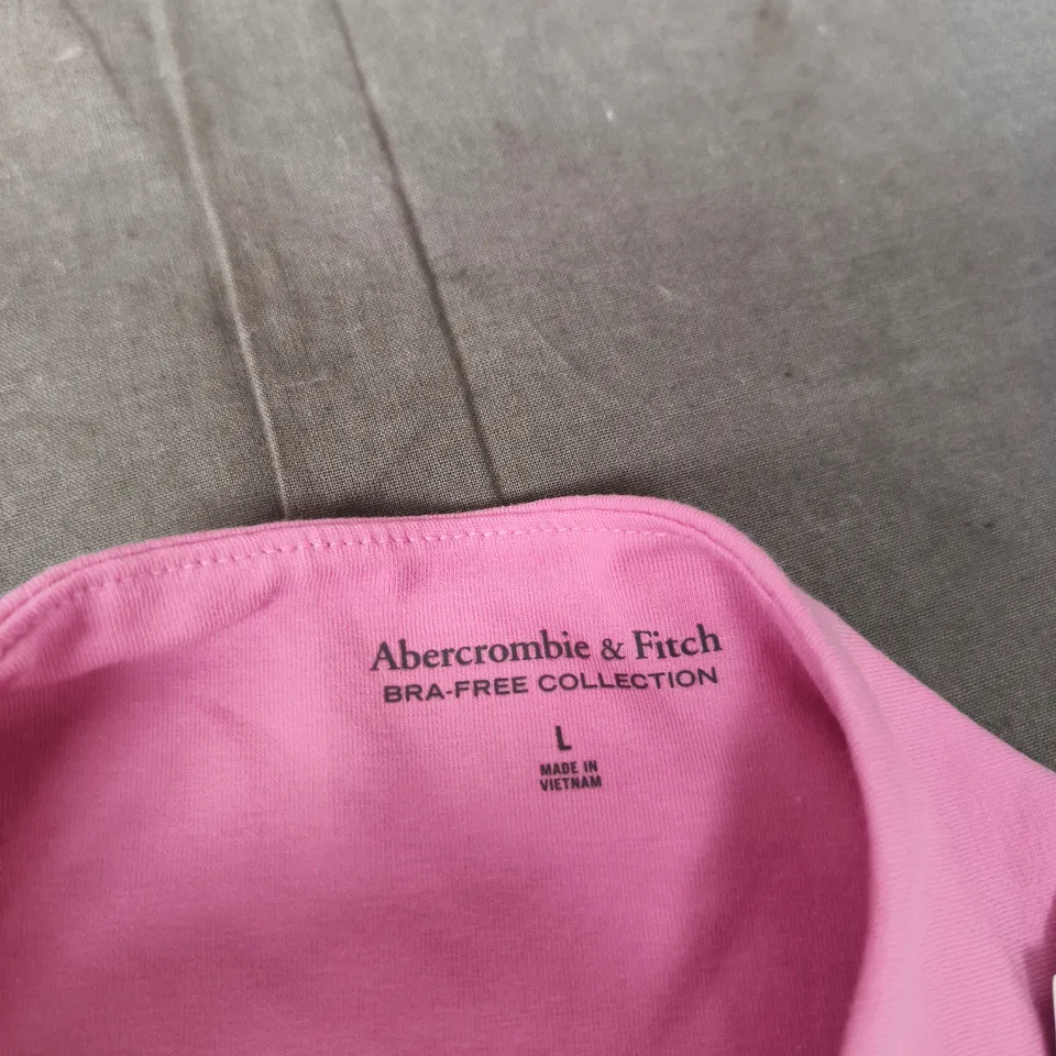 ABERCROMBIE & FITCH BRA-FREE COLLECTION TANK TOP – PINK, SIZE L, MADE IN VIETNAM