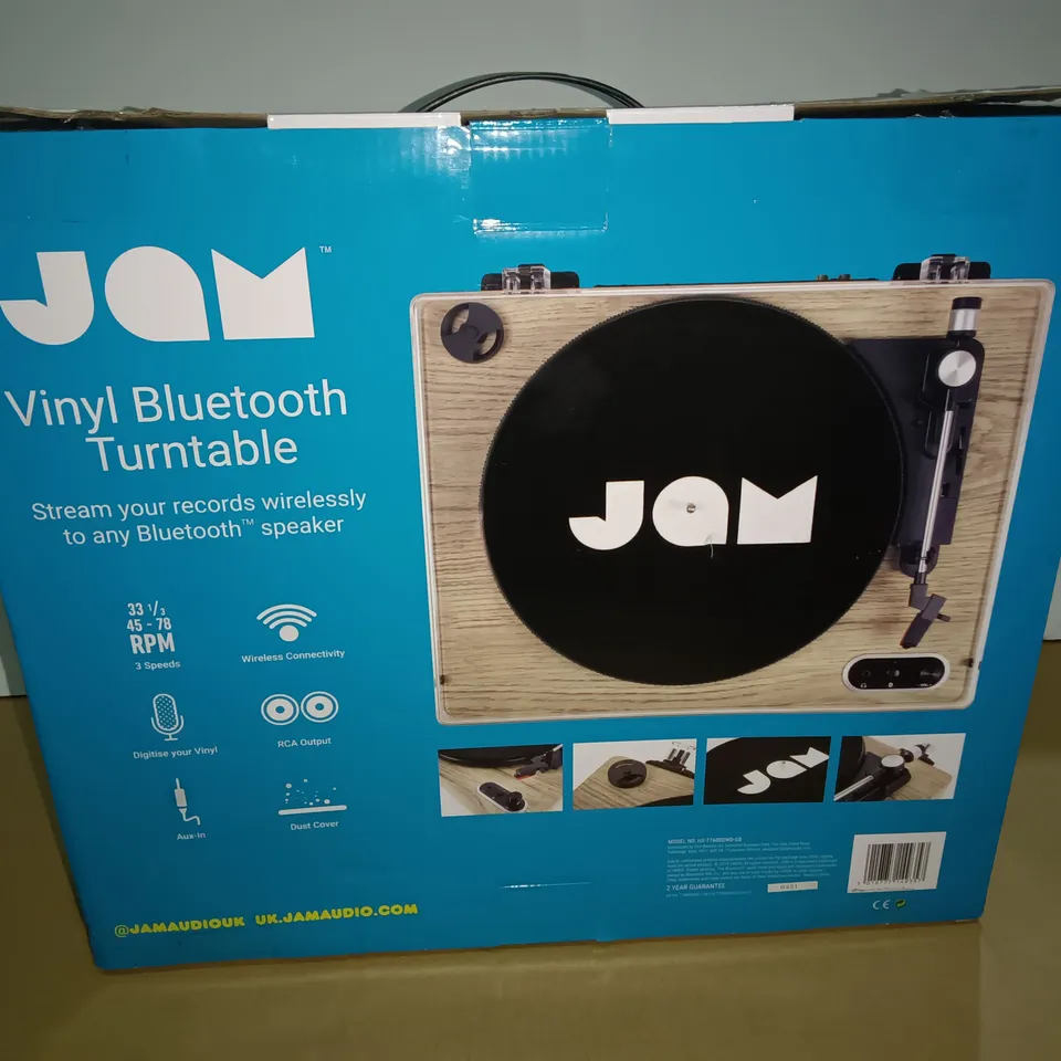 BOXED JAM VINYL BLUETOOTH TURNTABLE