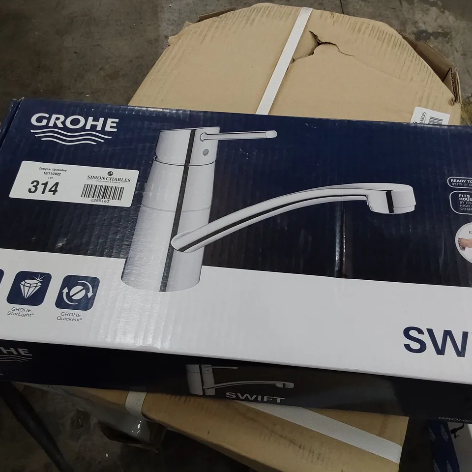BOXED GROHE SWIFT CHROME MIXER TAP