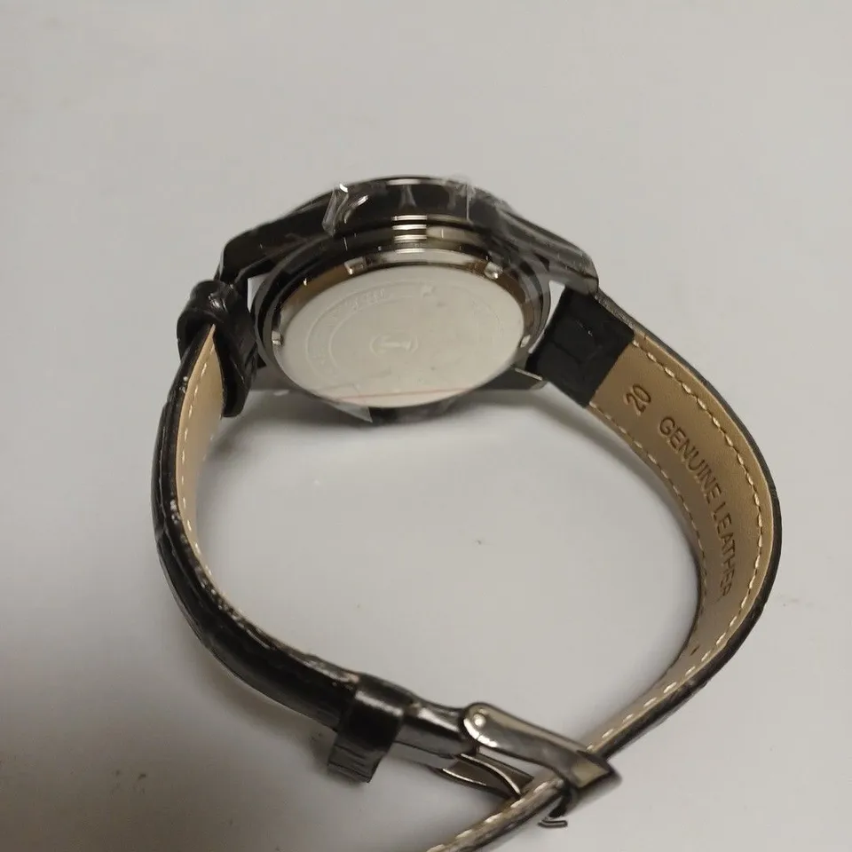 MENS TALIS CO 7120 CHRONOGRAPH WATCH – MOON PHASE MOVEMENT – GENUINE LEATHER STRAP