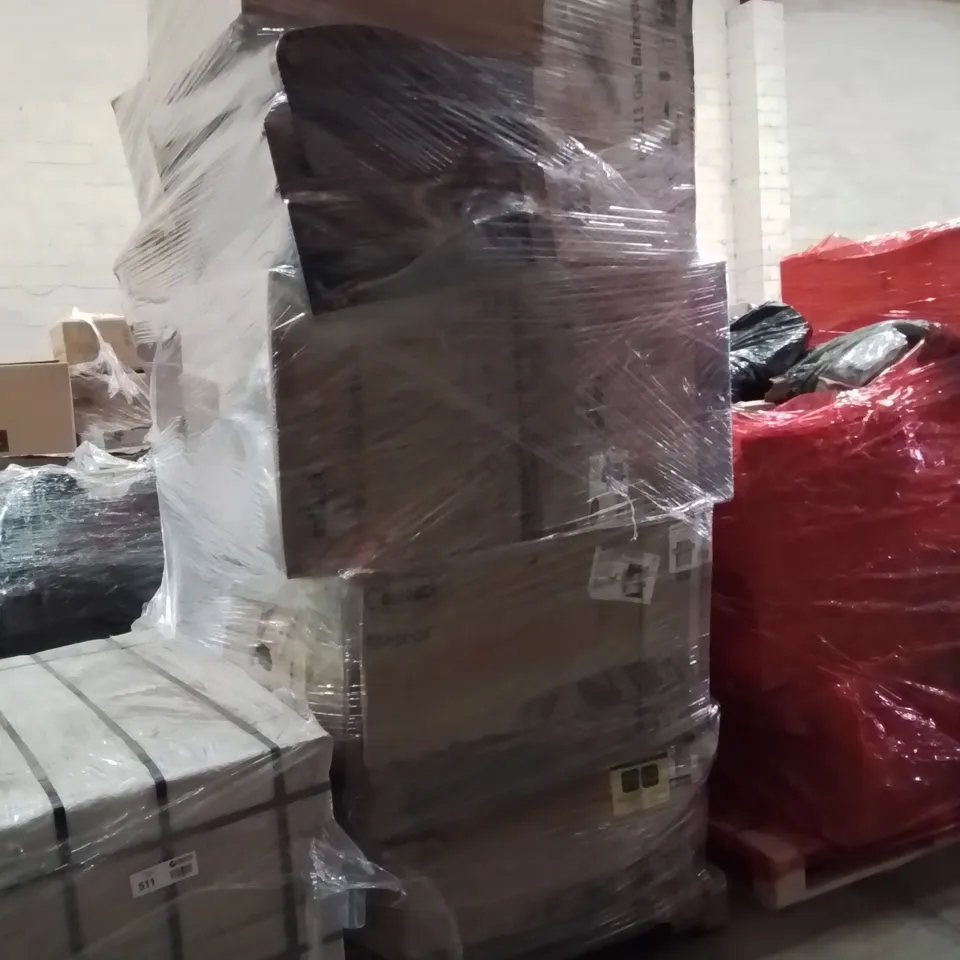 PALLET TO CONTAIN A LARGE QUANTITY OF INCOMPLETE BBQ SETS