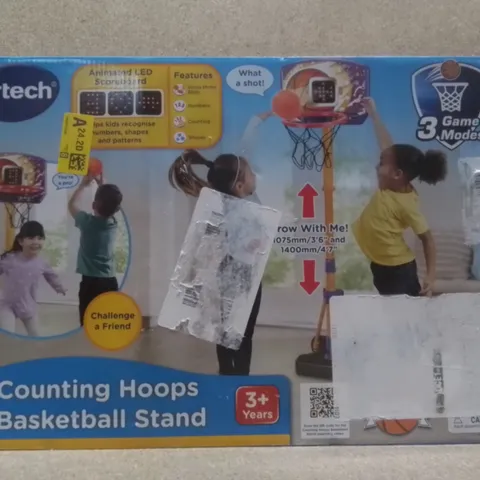 BOXED VTECH COUNTING HOOPS BASKETBALL STAND