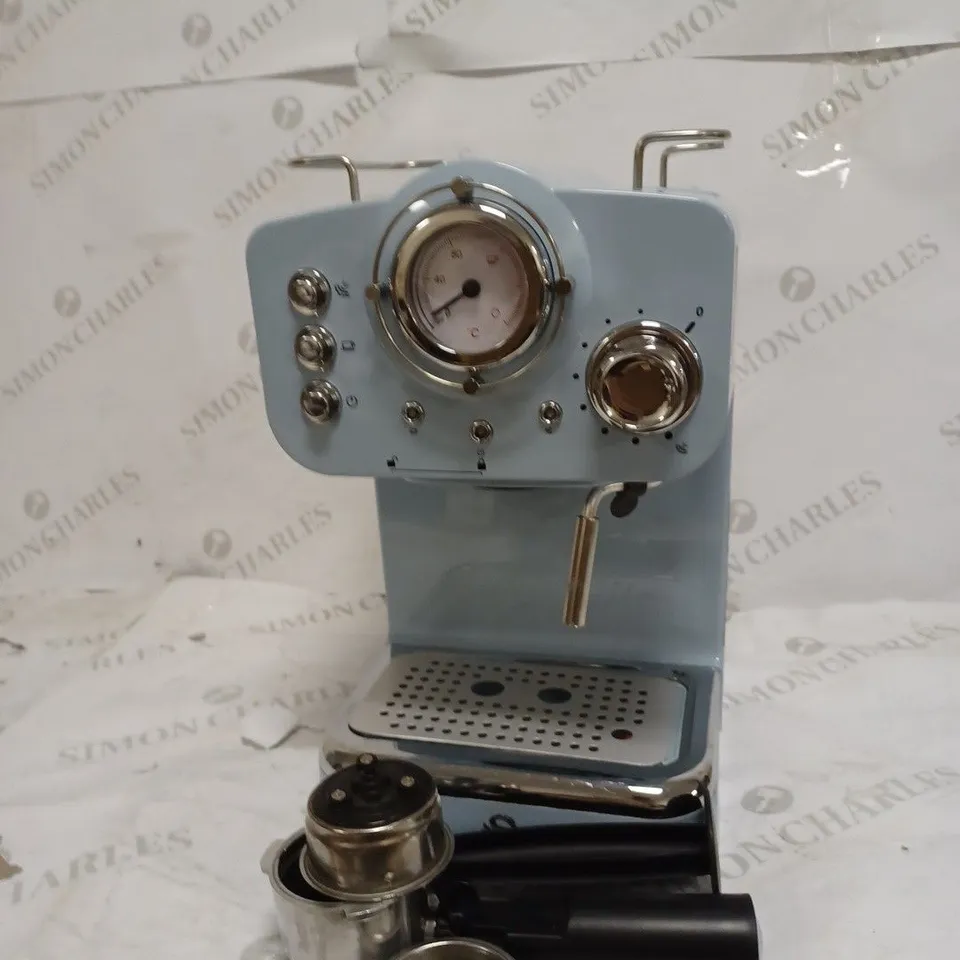 SWAN RETRO ESPRESSO COFFEE MACHINE - BLUE