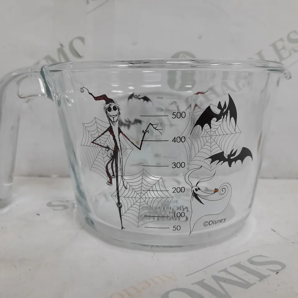 BOXED SET OF 4 DISNEY NIGHTMARE BEFORE CHRISTMAS GLASS JUGS - COLLECTION ONLY