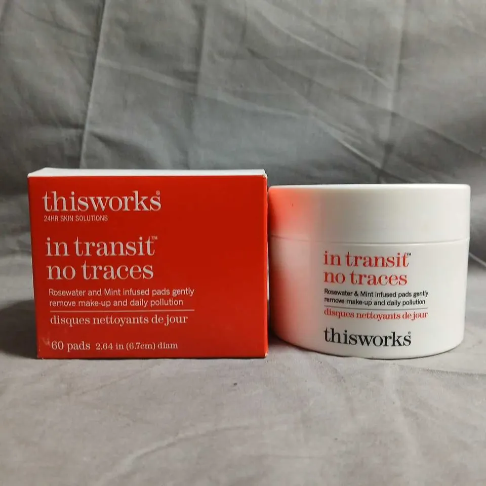 THIS WORKS IN TRANSIT NO TRACES ROSEWATER & MINT INFUSED PADS – 60 PADS