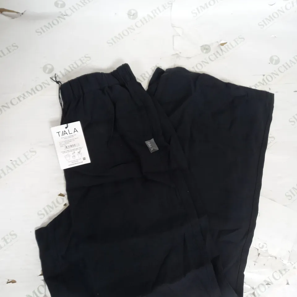 TALA WIDE LEG WOVEN PANTS IN BLACK SIZE XS