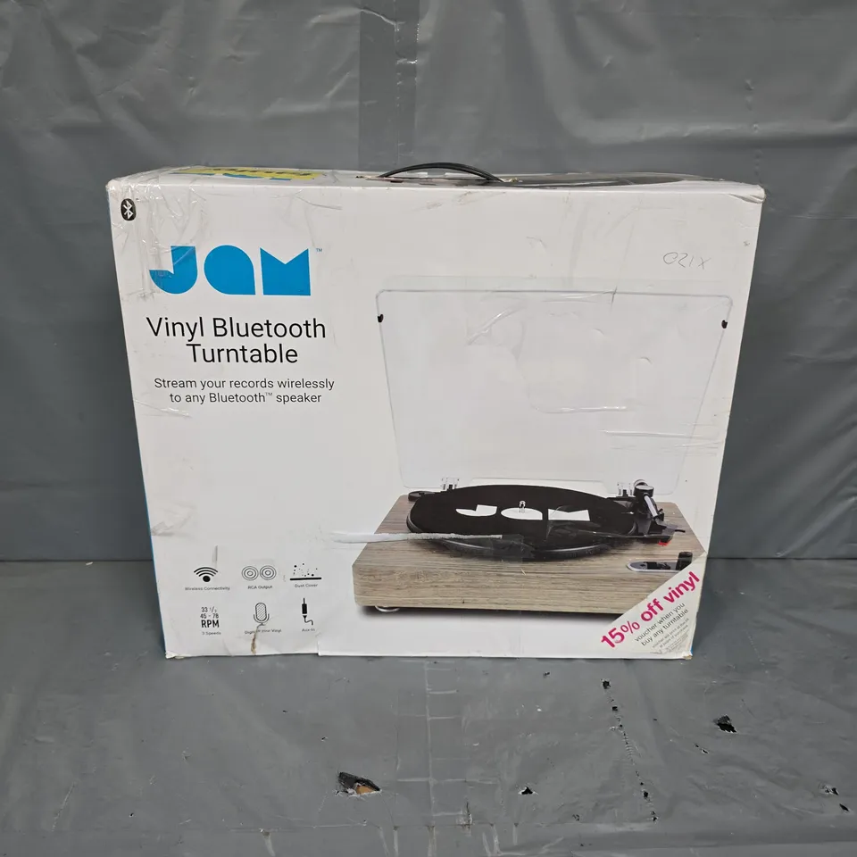 BOXED JAM VINYL BLUETOOTH TURNTABLE