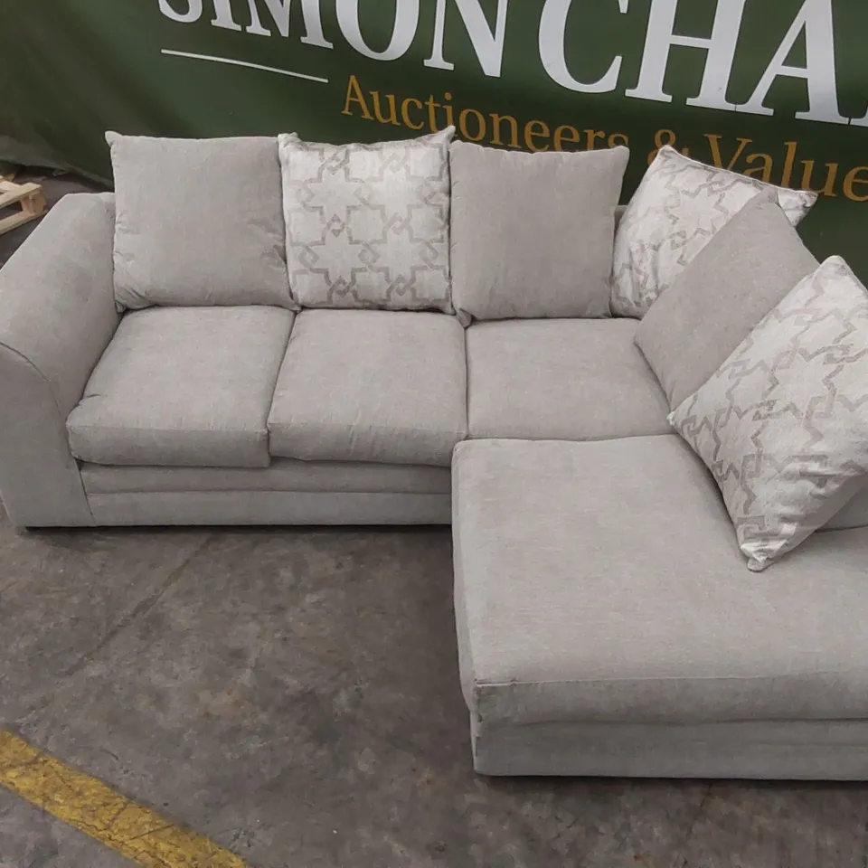QUALITY DESIGNER ARABELLA FABRIC UPHOLSTERED CORNER SOFA 