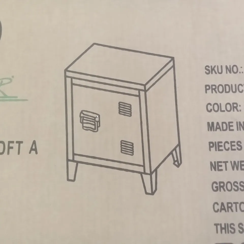 BOXED MIRA BEDSIDE TABLE - BLACK