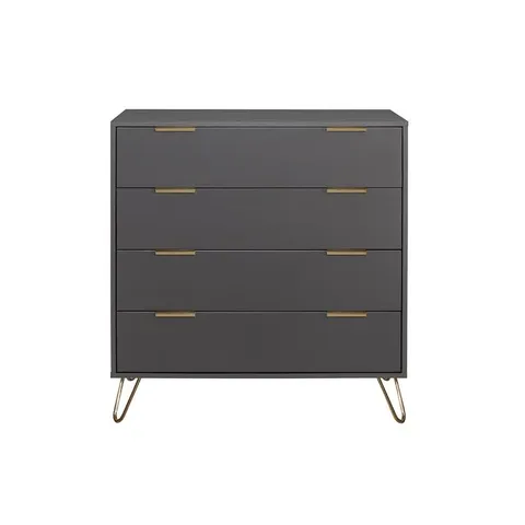 BOXED ARLO 4-DRAWER CHEST OF DRAWERS (INCOMPLETE. ONE BOX ONLY, BOX 2 OF 2)