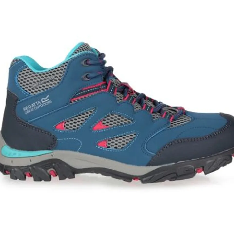 REGATTA  KIDS' HOLCOMBE III WALKING BOOTS MOROCCAN BLUE SIZE CHILDS 13