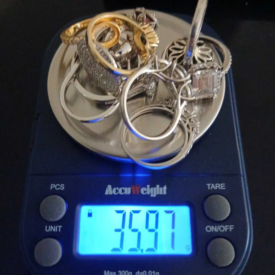 TEN ASSORTED STERLING SILVER RINGS