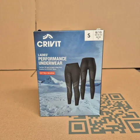 CRIVIT LADIES' PERFORMANCE UNDERWEAR – EXTRA WARM THERMAL LEGGINGS, UK 8-10 (EU 36/38)