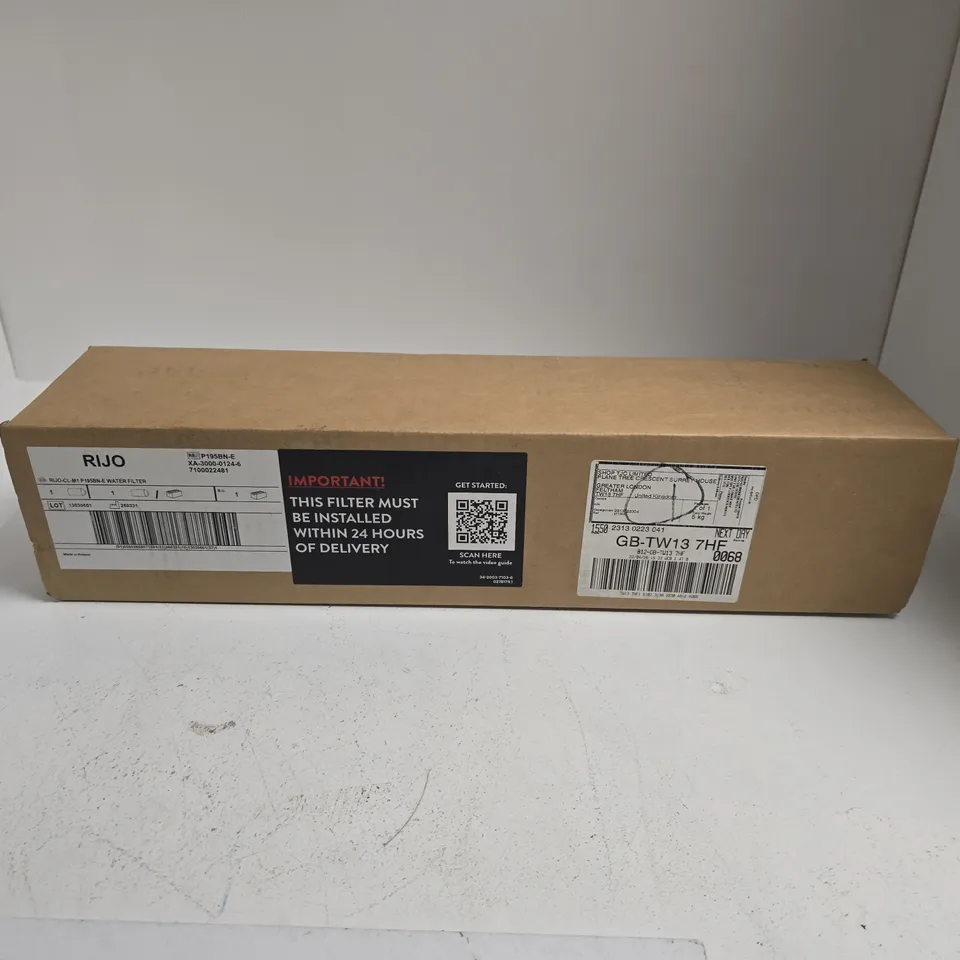 BOXED RIJO 3M WATER FILTRATION CARTRIDGE, P195BN-E