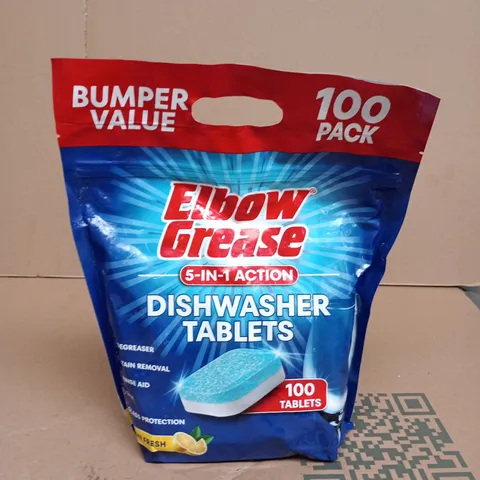 ELBOW GREASE DISHWASHER TABLETS – 100 TABLET BAG