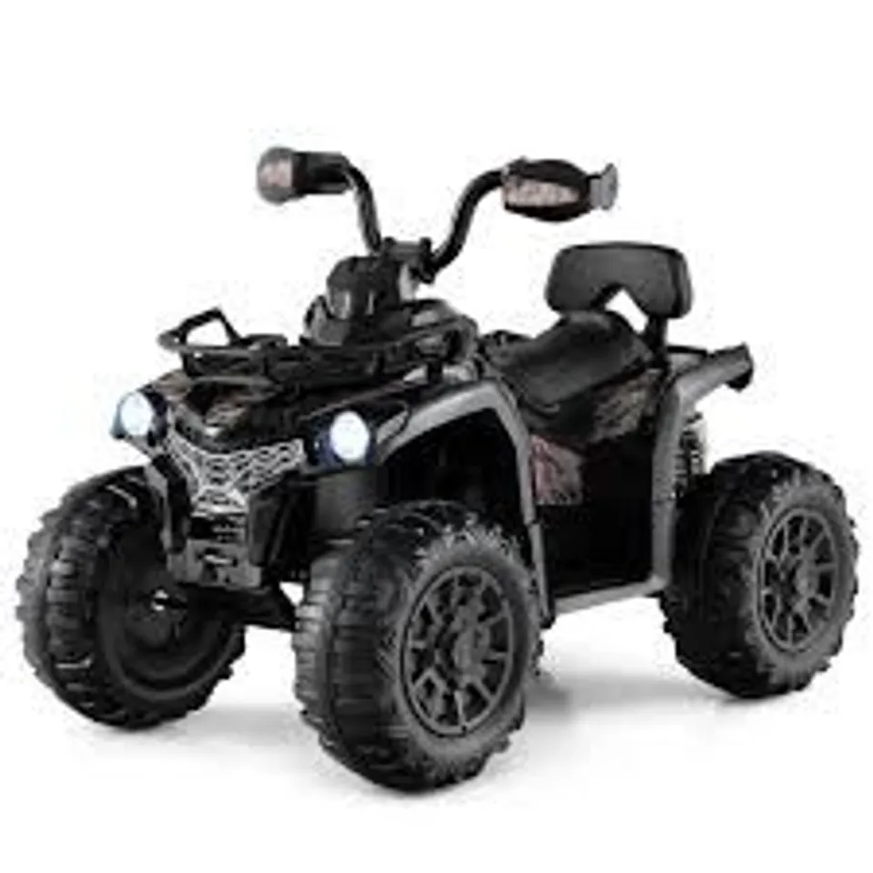 BOXED COSTWAY BLACK ELECTRIC POWERED KIDS RIDE ON ATV 12V