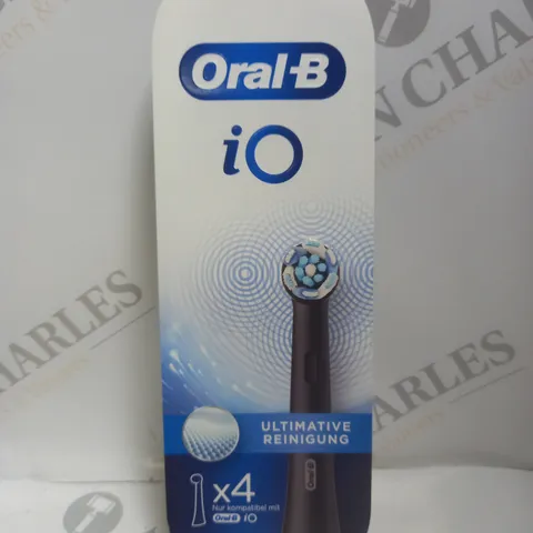 BOXED ORAL-B IO ULTIMATE CLEAN BRUSH HEADS (PACK OF 4) - BLACK