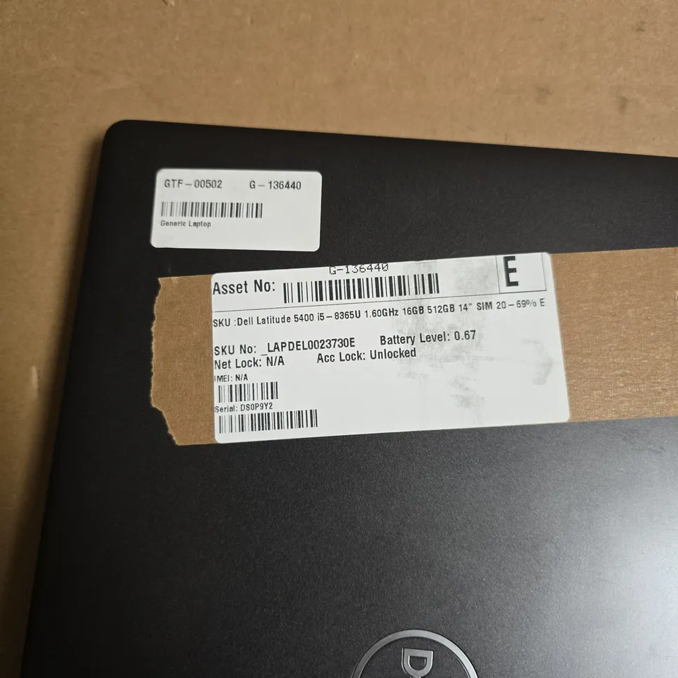 DELL LATITUDE 5400 LAPTOP – I5-8365U, 16GB RAM, 512GB SSD, 14" DISPLAY