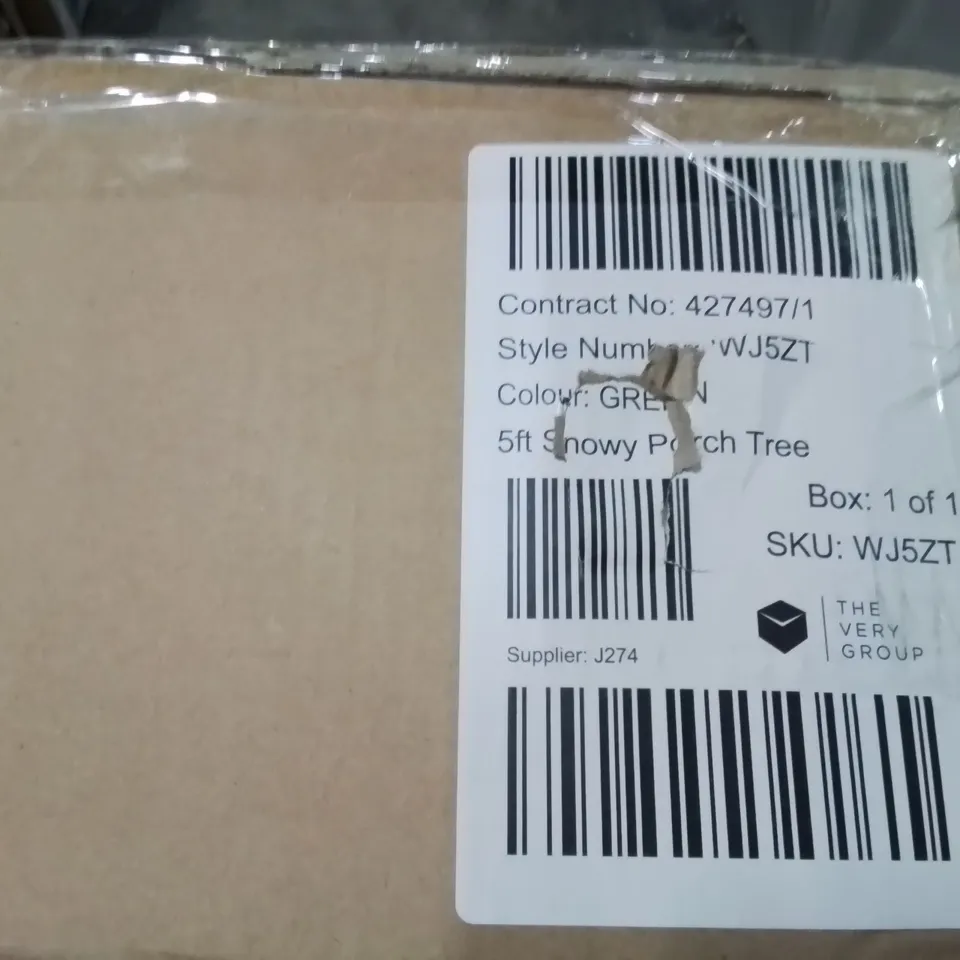 BOXED 5FT SNOWY PORCH TREE