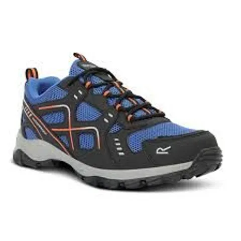 BRAND NEW BOXED REGATTA MEN'S VENDEAVOUR WATERPROOF WALKING SHOES OLYMPIAN BLUE AND BLACK SIZE 12