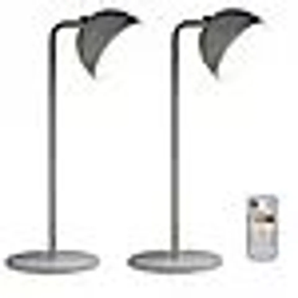 SIMPLI SET OF 2 INDOOR & OUTDOOR 4IN1 LAMPS SITH REMOTE CEMENT