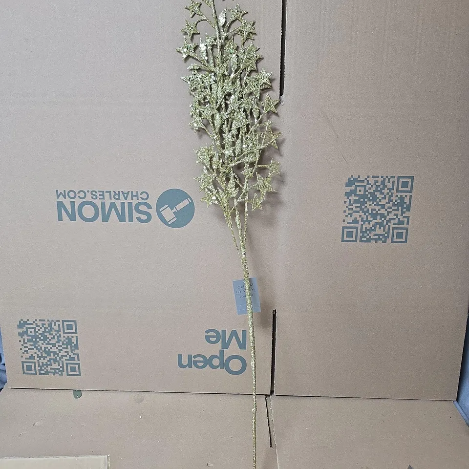 12X GISELA GRAHAM FAUX FLOWER GOLDEN STARS