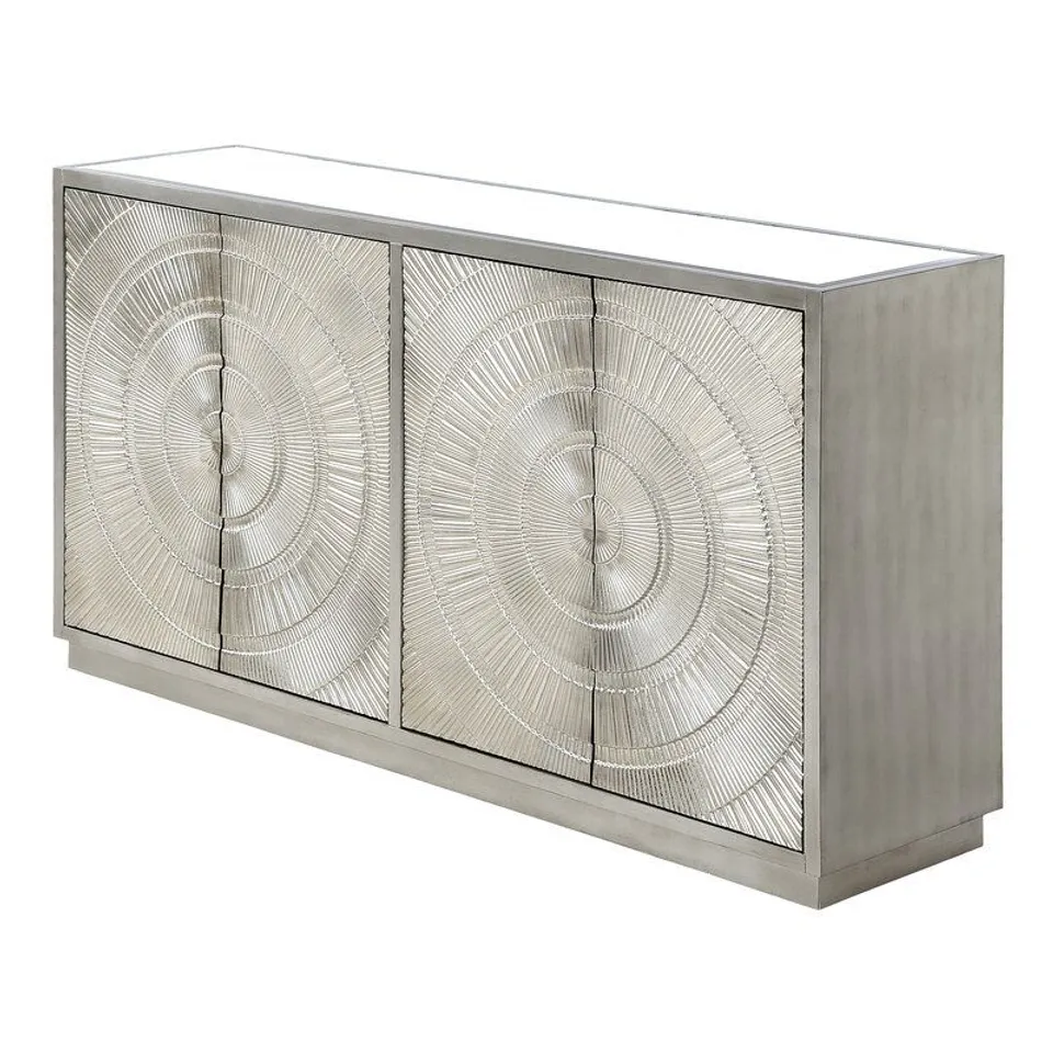 BOXED TOLBERT SIDEBOARD SILVER 160 X 40.5 X 88CM (1 BOX)