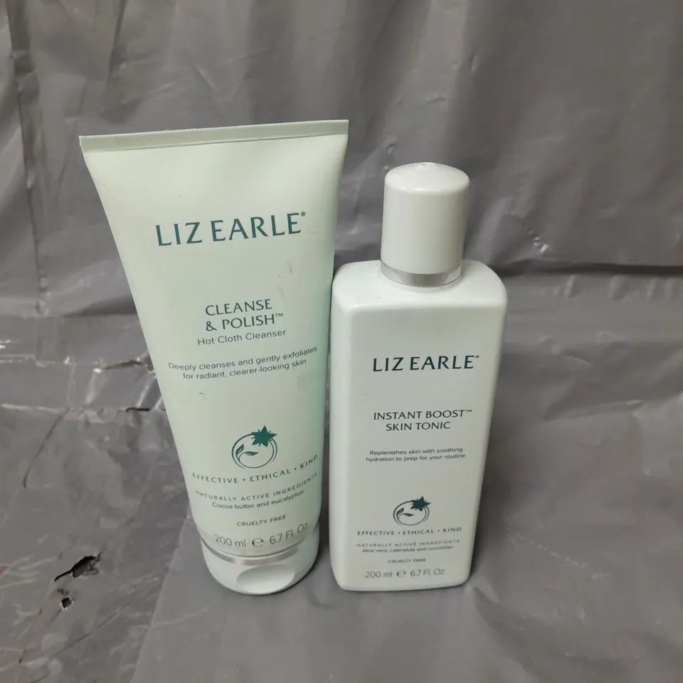 LIZ EARLE CLEANSE & POLISH HOT CLOTH CLEANSER 200ML AND INSTANT BOOST SKIN TONIC 200ML