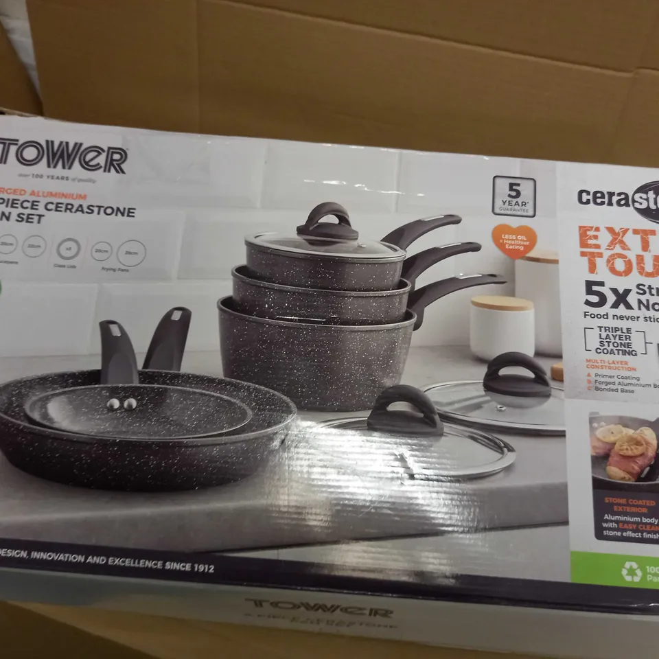 TOWER FRYING PAN AND SAUCEPAN SET