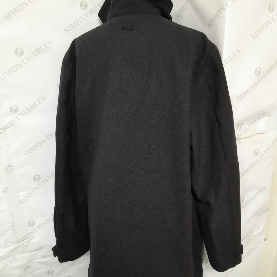 G-STAR RAW UTILITY WOOL TRENCH IN DARK GREY SHADOW SIZE L RRP £295