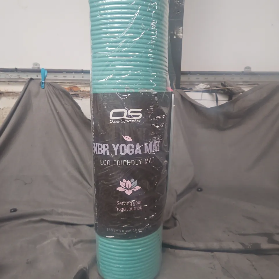 OZE SPORTS NBR YOGA MAT – ECO FRIENDLY, TURQUOISE, 183 CM X 61 CM X 10 MM
