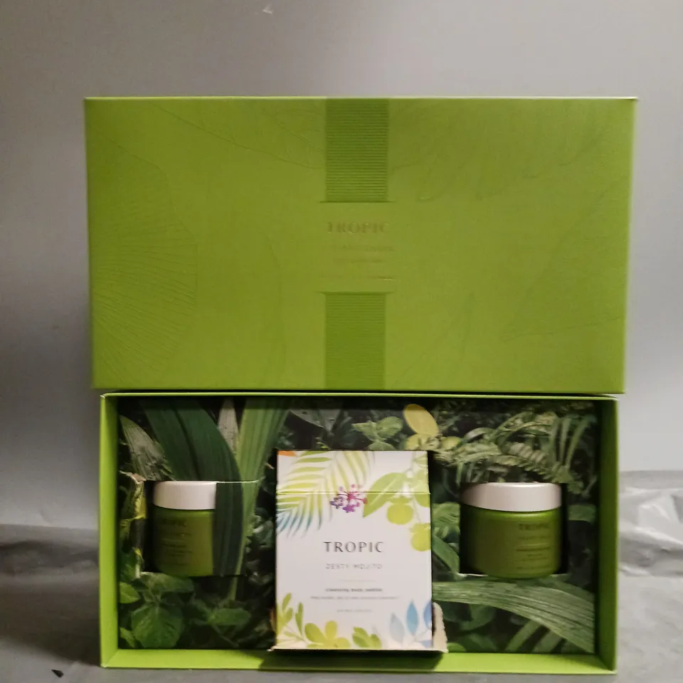 BOXED TROPIC THE ARTISANAL BODY COLLECTION LIME & LEAF & PEPPERMINT 