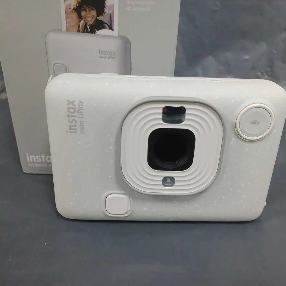 FUJIFILM INSTAX MINI LIPLAY HYBRID INSTANT CAMERA - MISTY WHITE