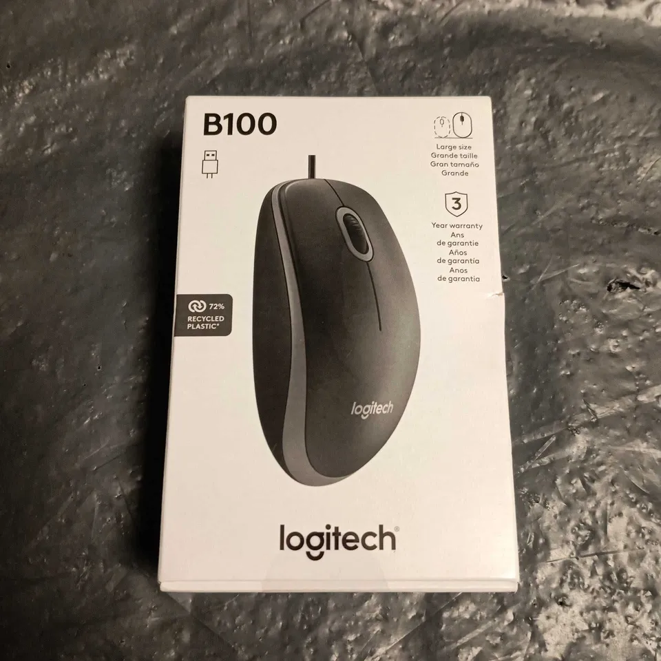 SEALED LOGITECH B100 USB OPTICAL MOUSE