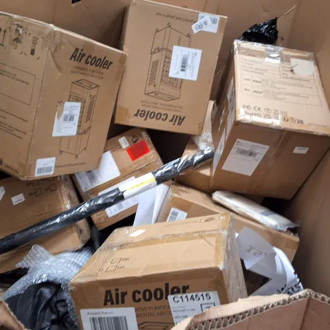 PALLET OF ASSORTED HOUSEHOLD ITEMS AND PRODUCTS TO INCLUDE;AIR COOLER,CUSHION,LUNCH BAG